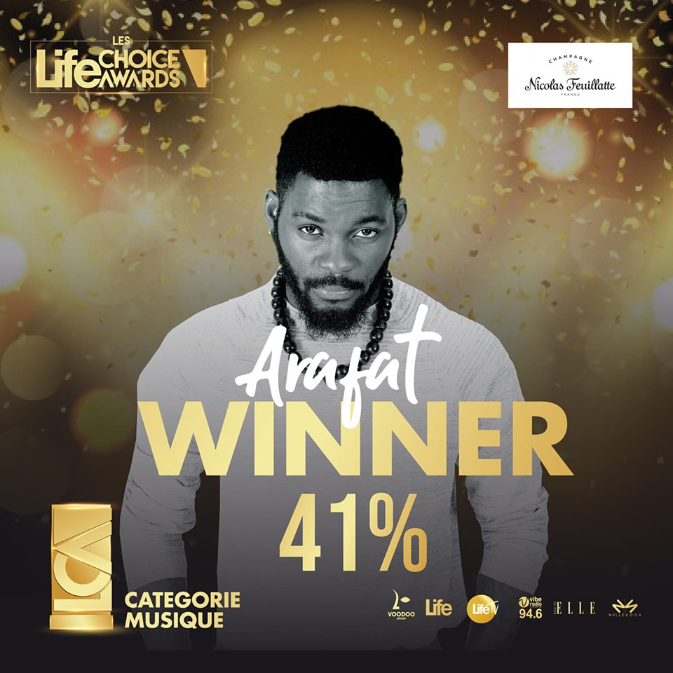 Life Choice Awards : Arafat remporte la palme d'Or dans la catégorie musique