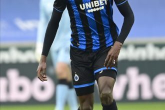 BRUGGE, BELGIUM - JANUARY 31 : Odilon Kossounou defender of Club Brugge in action during the Jupiler Pro League match between Club Brugge and Standard de Liege on January 31, 2021 in Brugge, Belgium, 31/01/2021 ( Photo by Peter De Voecht / Photonews