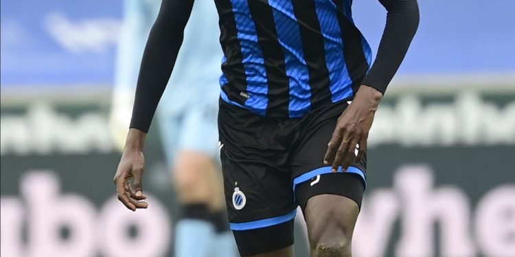BRUGGE, BELGIUM - JANUARY 31 : Odilon Kossounou defender of Club Brugge in action during the Jupiler Pro League match between Club Brugge and Standard de Liege on January 31, 2021 in Brugge, Belgium, 31/01/2021 ( Photo by Peter De Voecht / Photonews